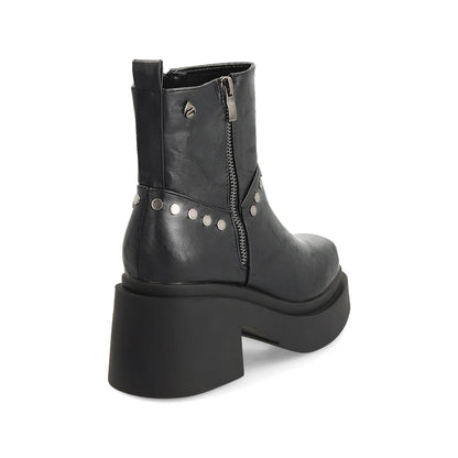 Botín Tacón Negro Mujer 25670