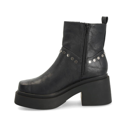 Botín Tacón Negro Mujer 25670