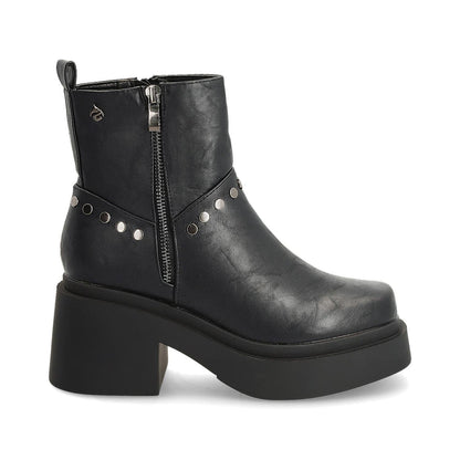 Botín Tacón Negro Mujer 25670