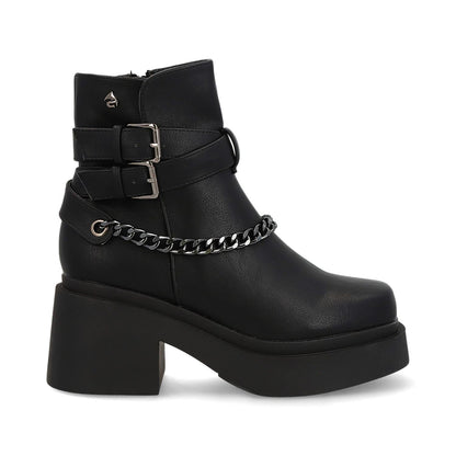 Botín Tacón Negro Mujer 25671