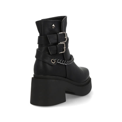 Botín Tacón Negro Mujer 25671