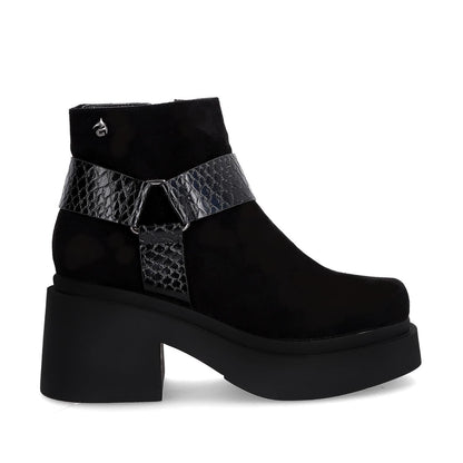 Botín Tacón Negro Mujer 25673