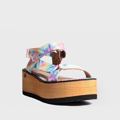 Sandalia Plataforma Multicolor Mujer 15611