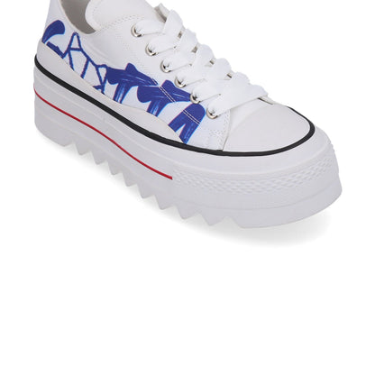 Tenis Plataforma Blanco Mujer 33741