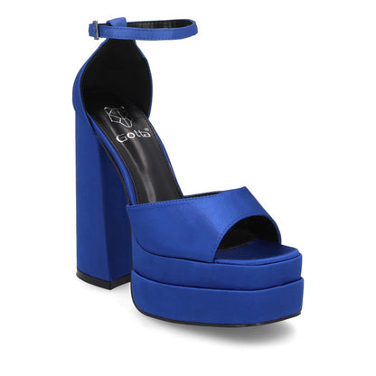 Sandalia Plataforma Azul Mujer 25911