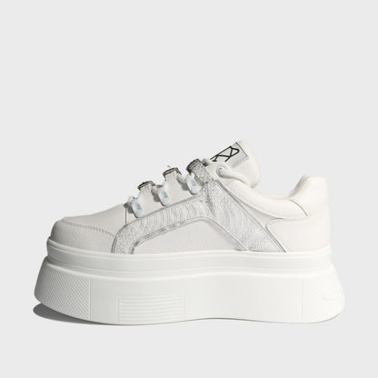 Tenis Plataforma Blanco Mujer 13410