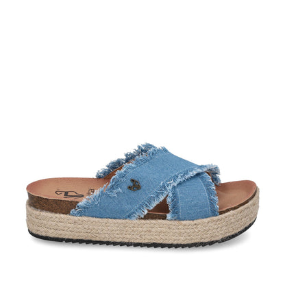 Sandalia Plaforma Denim Mujer 23195