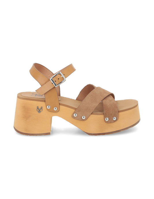 Sandalia Camel Mujer 35263