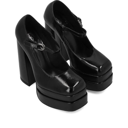 Zapato Plataforma Negro Mujer 25913