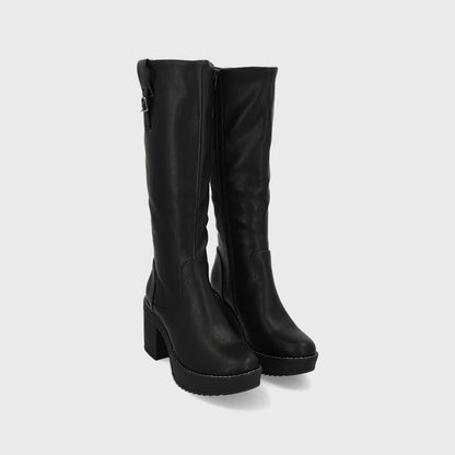 Bota Tacón Negra Mujer 13501