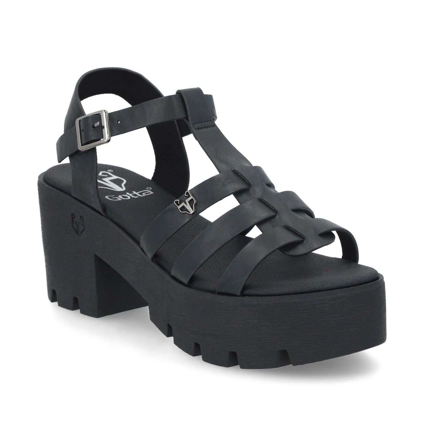 Sandalia Negra Mujer 43023