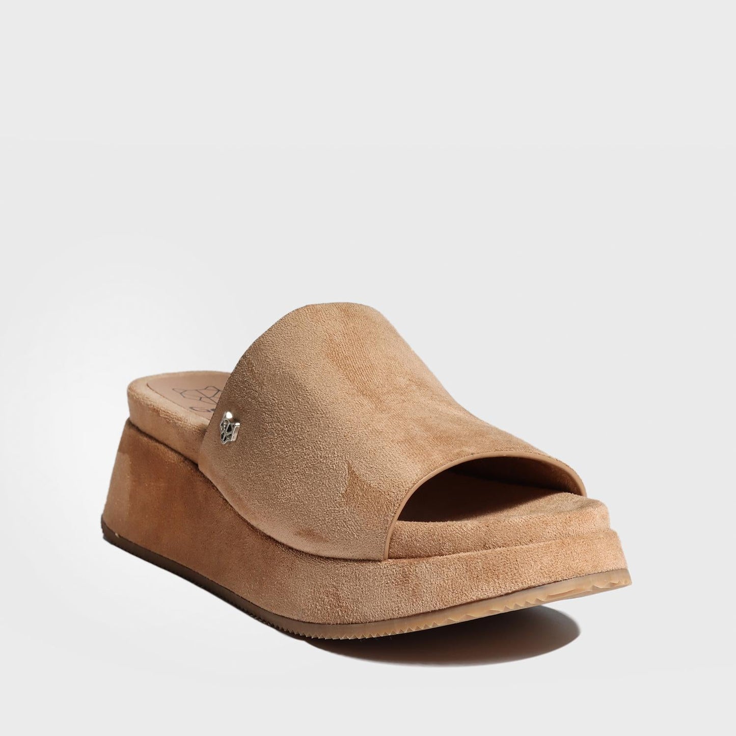 Sandalia Plataforma Camel Mujer 25891