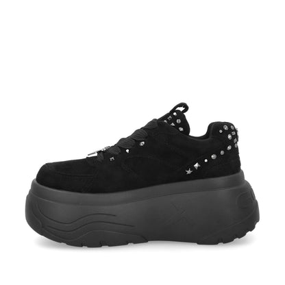 Tenis Plataforma Negro Mujer 43062