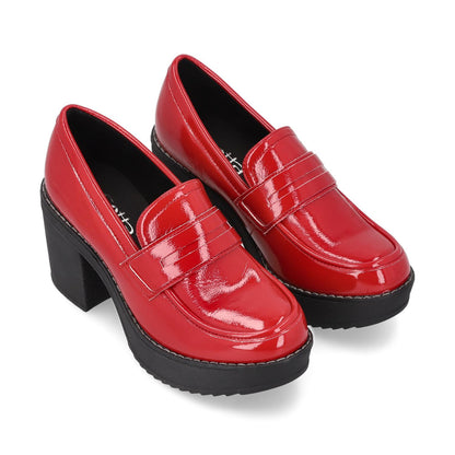 Zapato Rojo Charol Mujer 13503