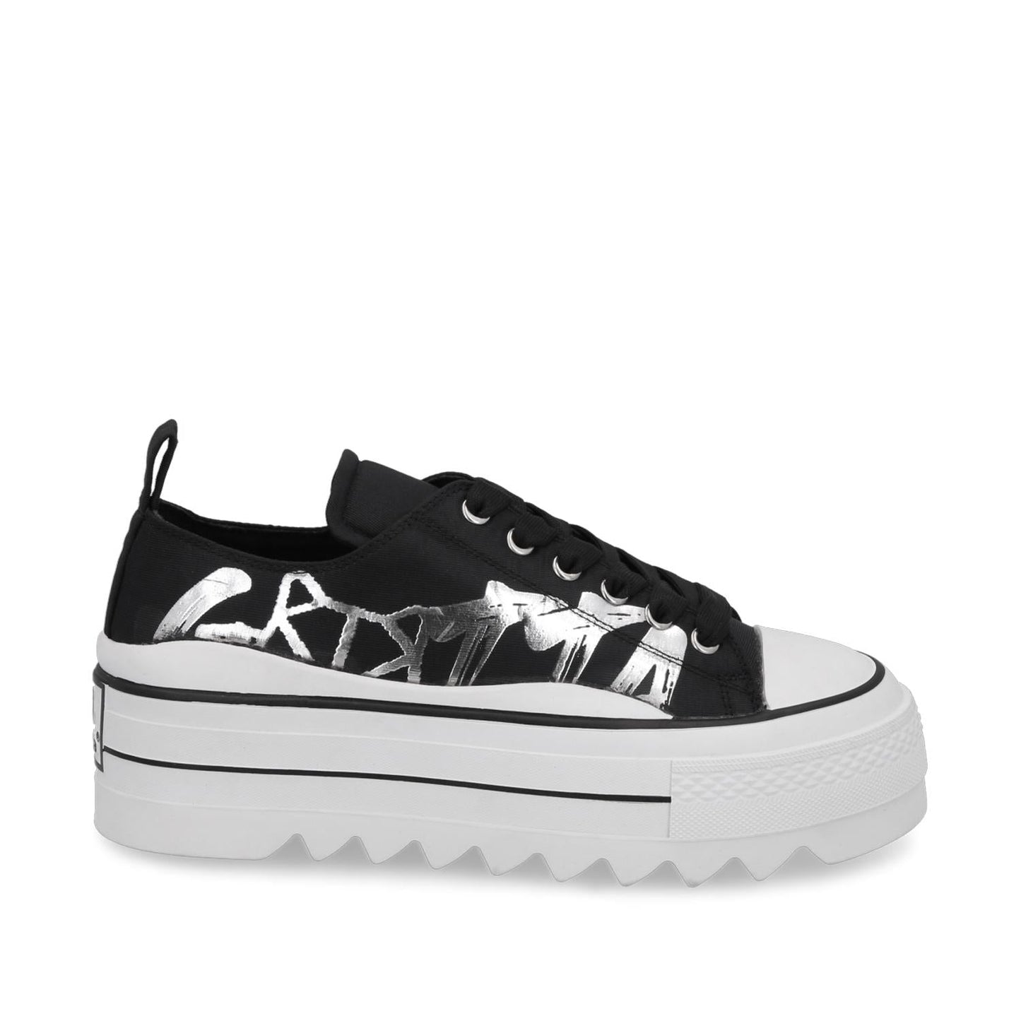 Tenis Plataforma Negro Mujer 33741