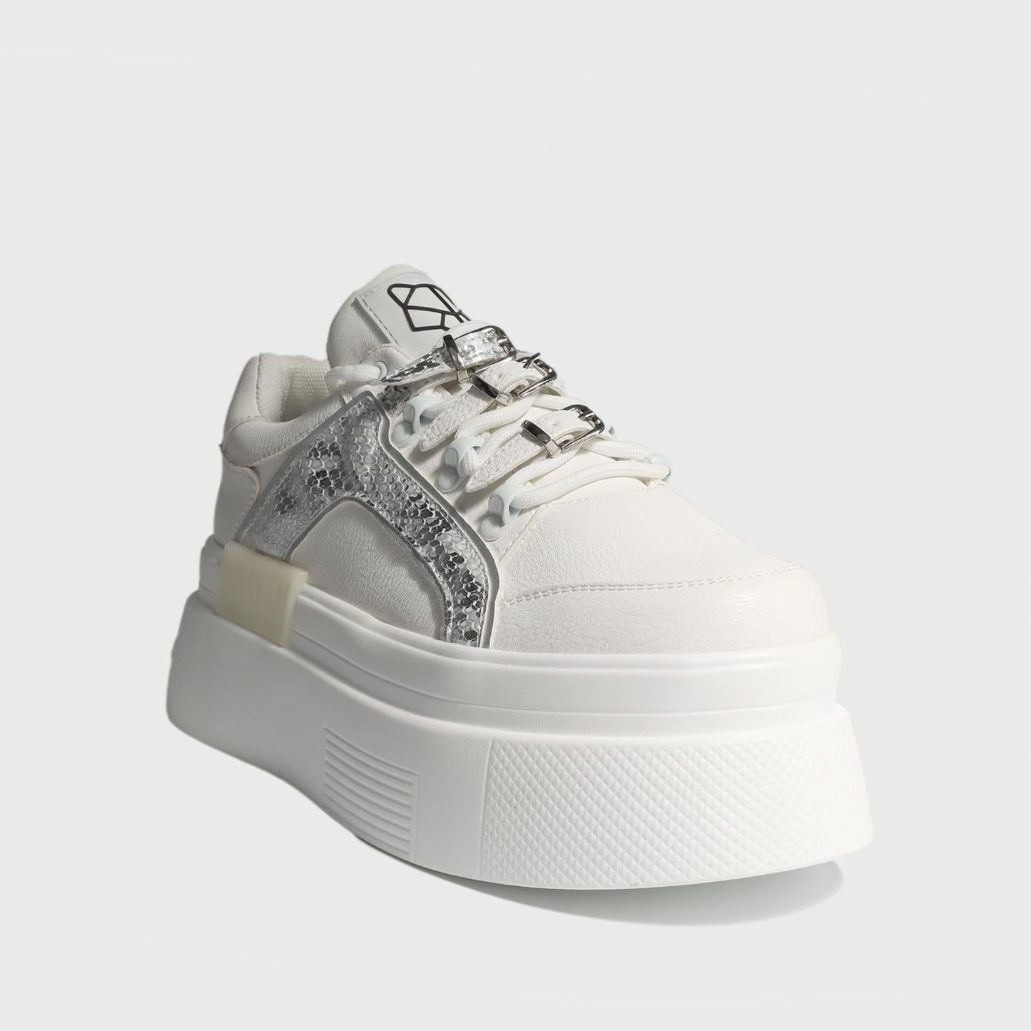 Tenis Plataforma Blanco Mujer 13410