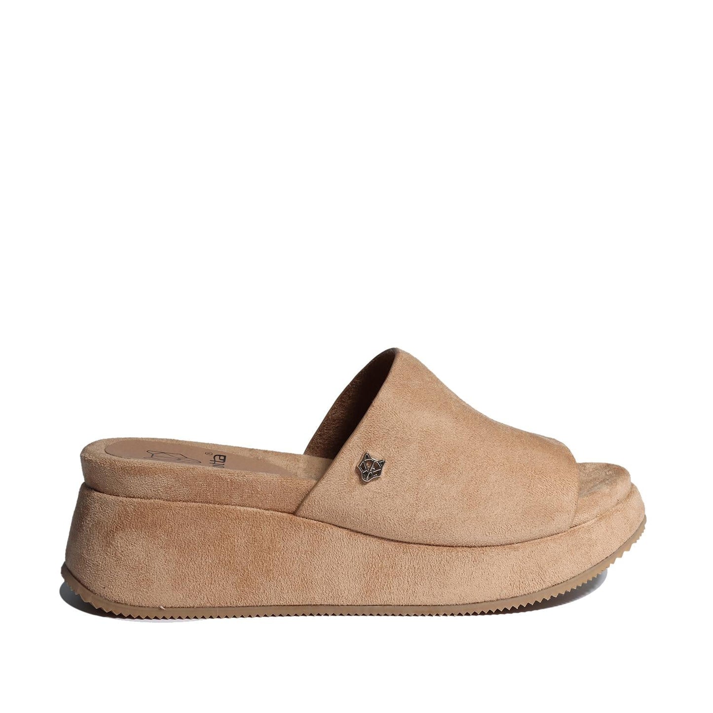 Sandalia Plataforma Camel Mujer 25891