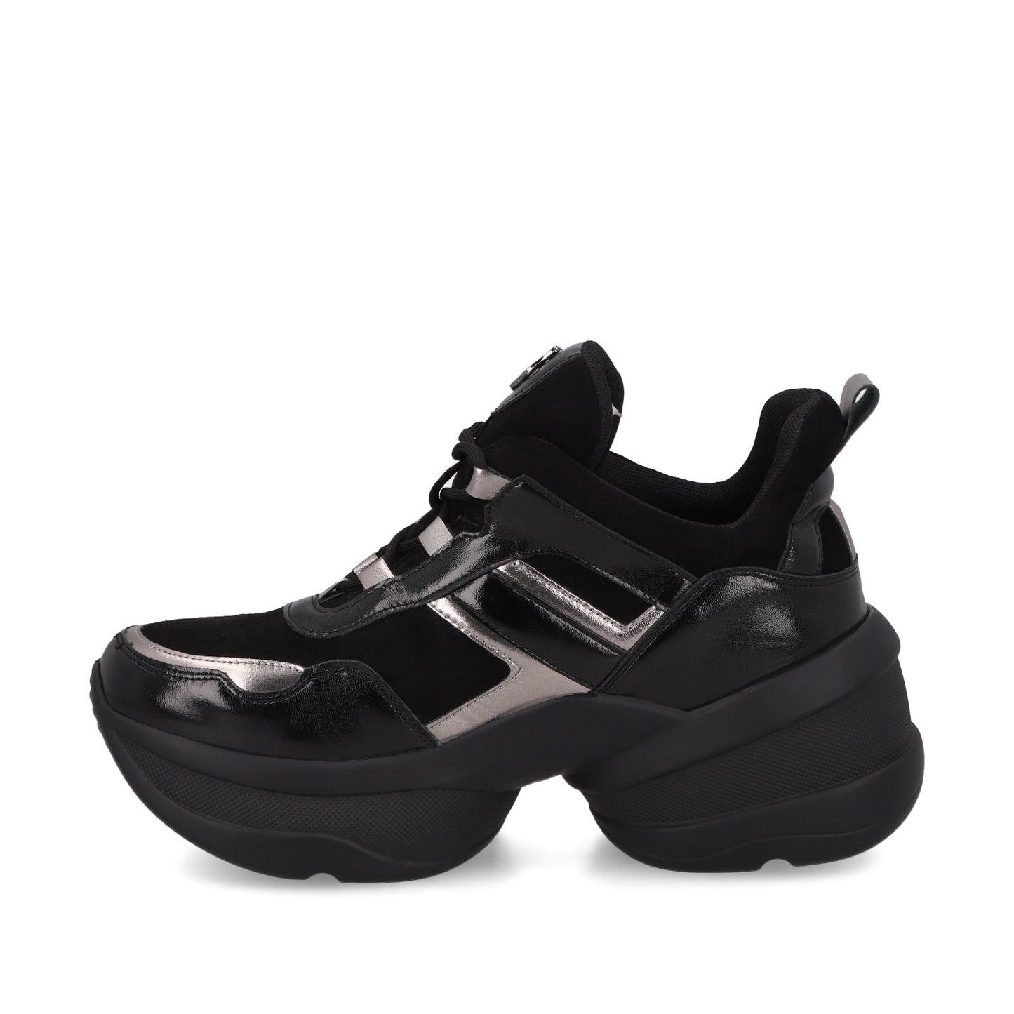 Tenis Plataforma Negro Mujer 13162