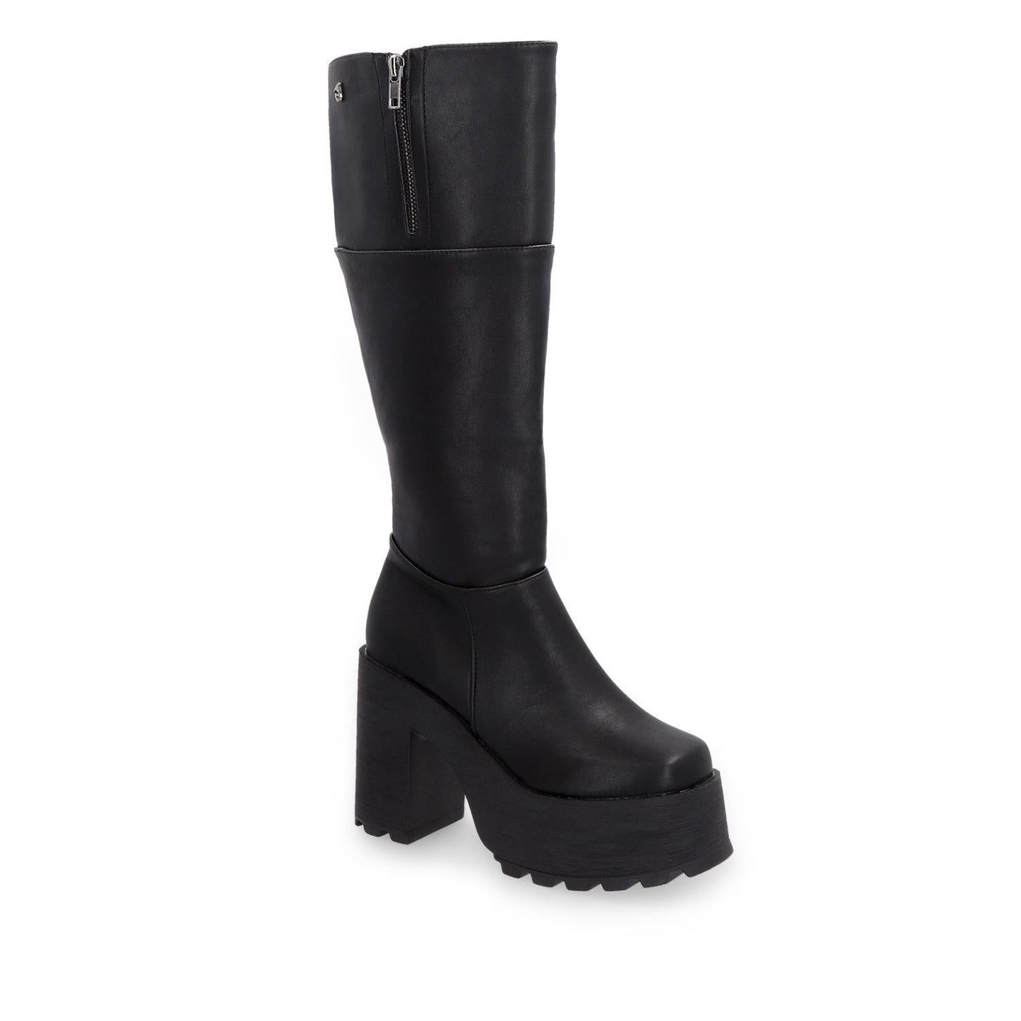 Bota Plataforma Negra Mujer 25641