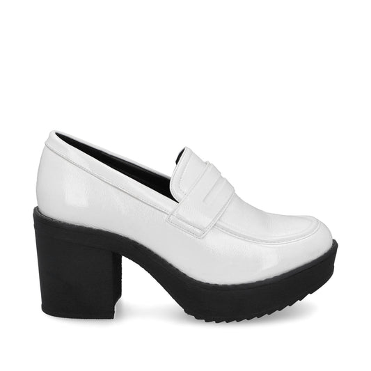 Zapato Blanco Charol Mujer 13503