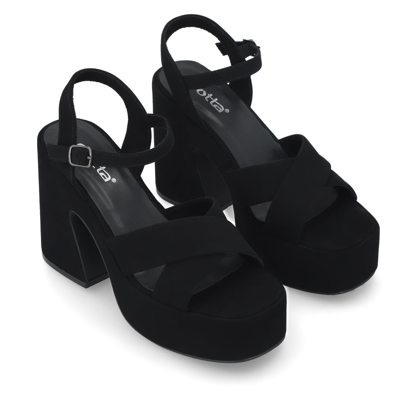 Sandalia Negra Mujer 45701