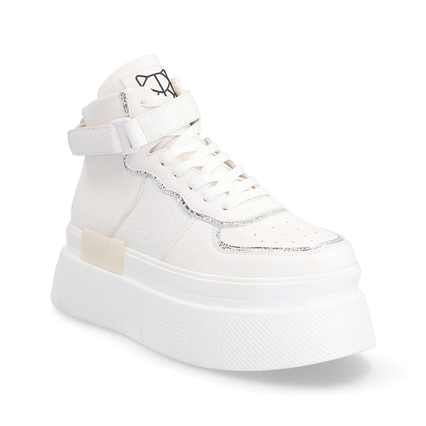 Tenis Plataforma Blanco Mujer 13413