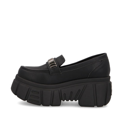 Mocasin Plataforma Negro Mujer 35174