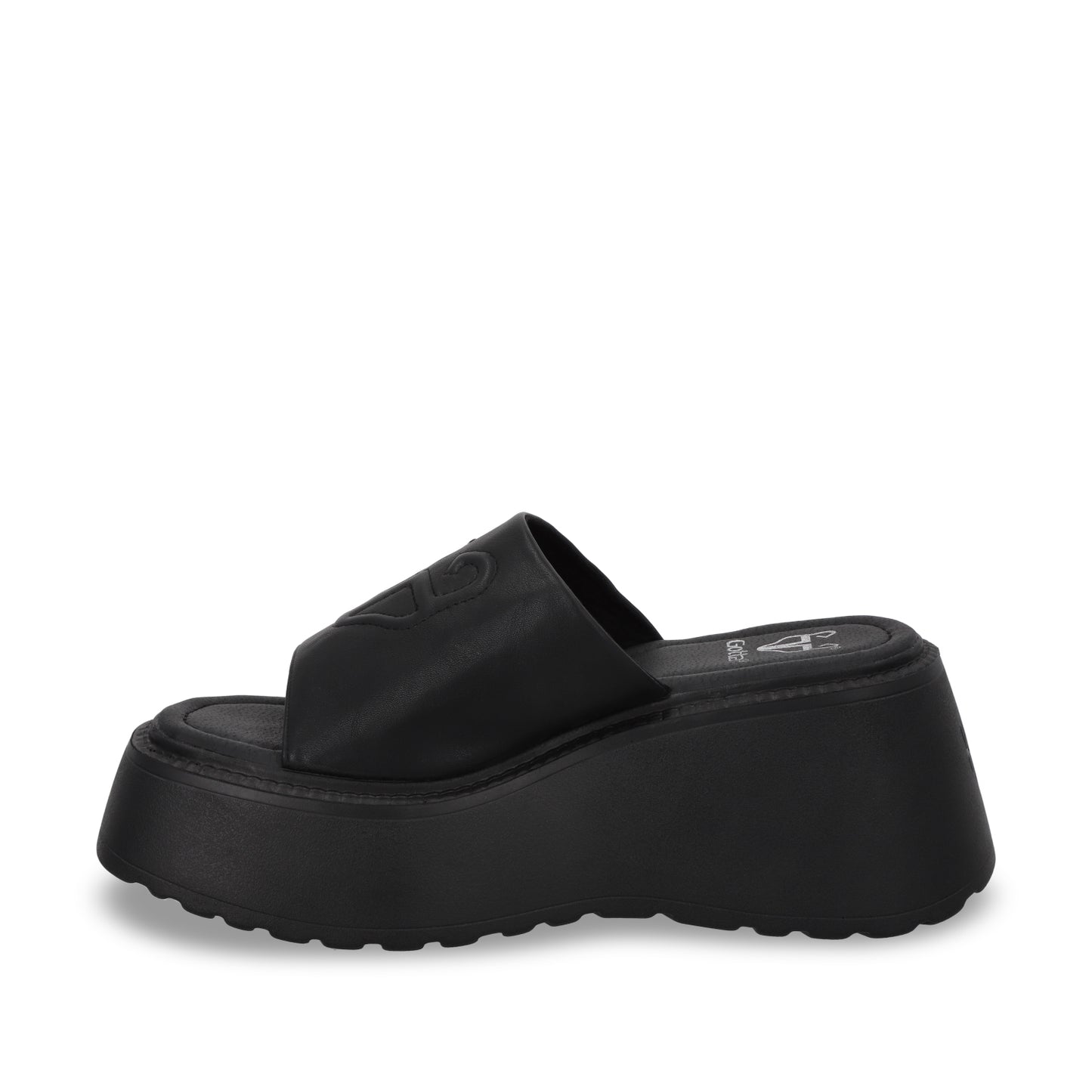 Sandalia Plataforma Negra Mujer 53720