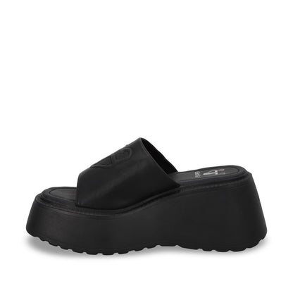 Sandalia Plataforma Negra Mujer 53720