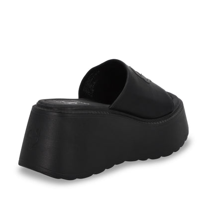 Sandalia Plataforma Negra Mujer 53720