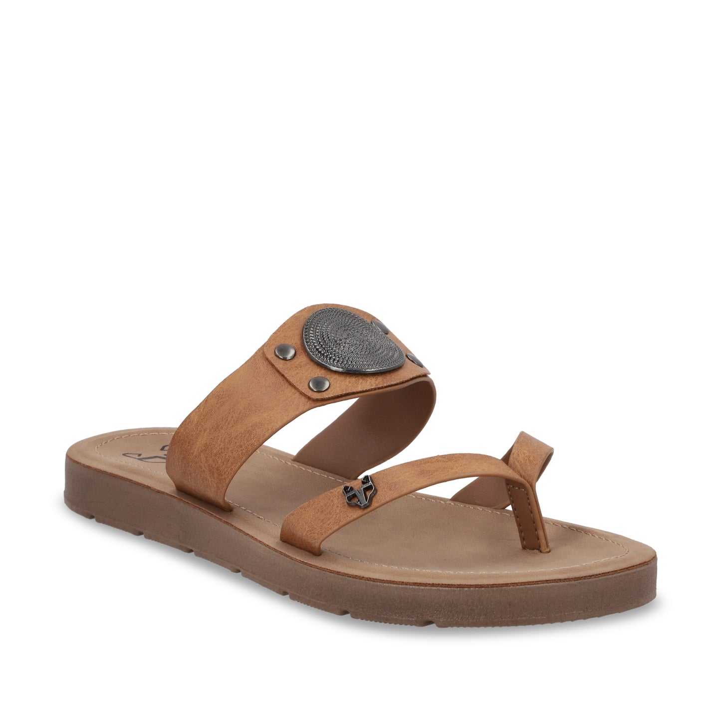 Sandalia Plano Camel Mujer 13256