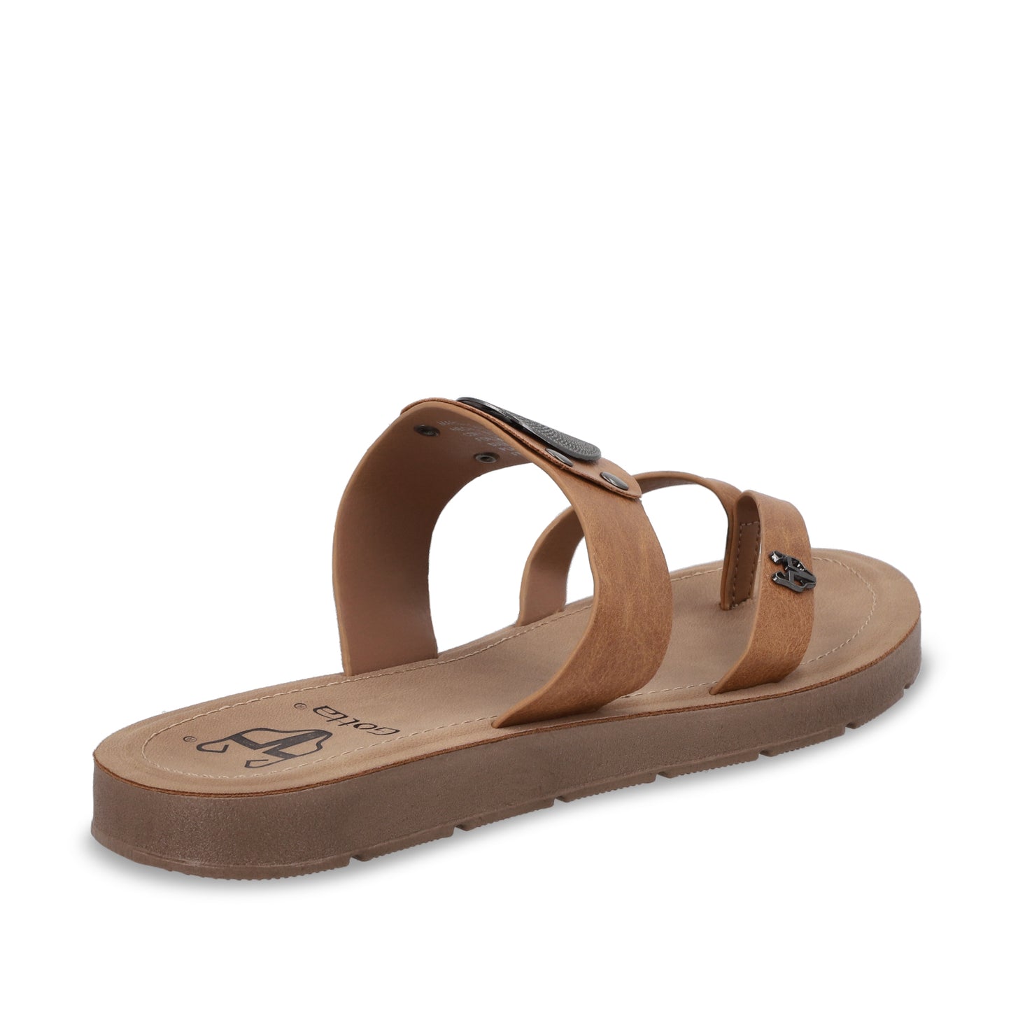 Sandalia Plano Camel Mujer 13256