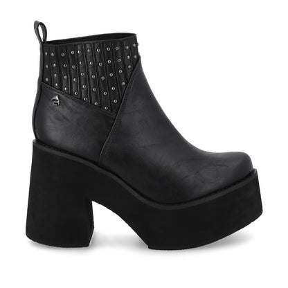 Botín Tacón Negro Mujer 15044