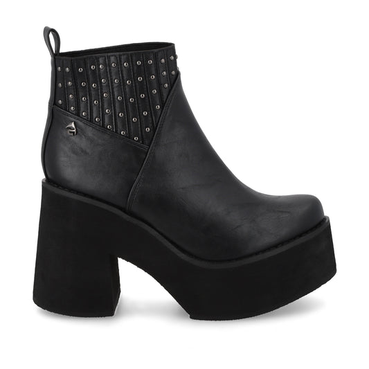 Botín Tacón Negro Mujer 15044