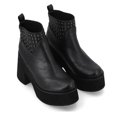 Botín Tacón Negro Mujer 15044