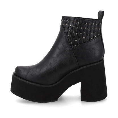 Botín Tacón Negro Mujer 15044
