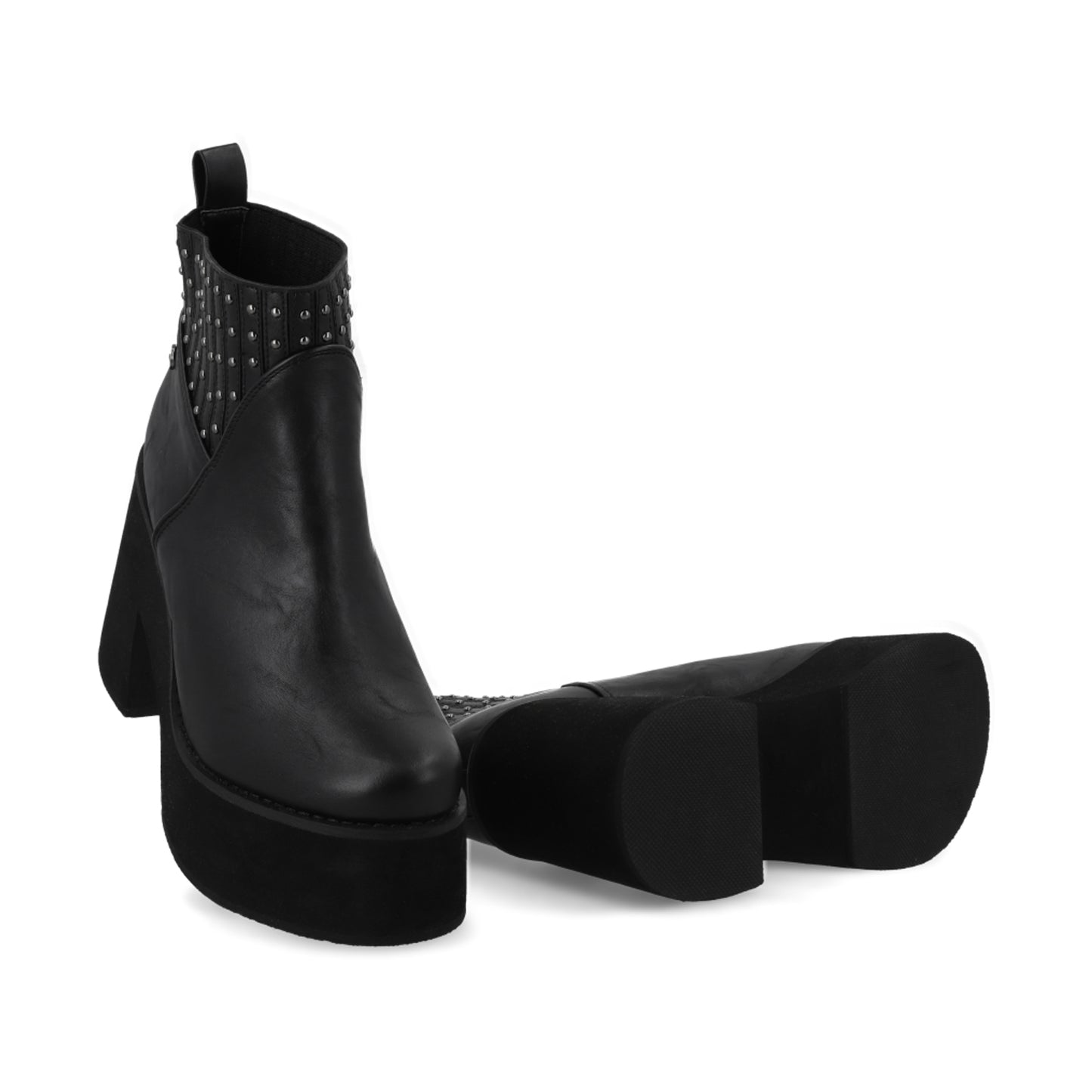 Botín Tacón Negro Mujer 15044