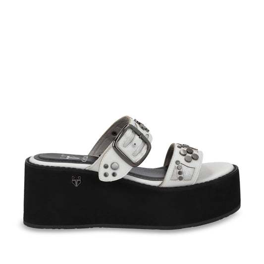 Sandalia Plataforma Blanco Mujer 15620