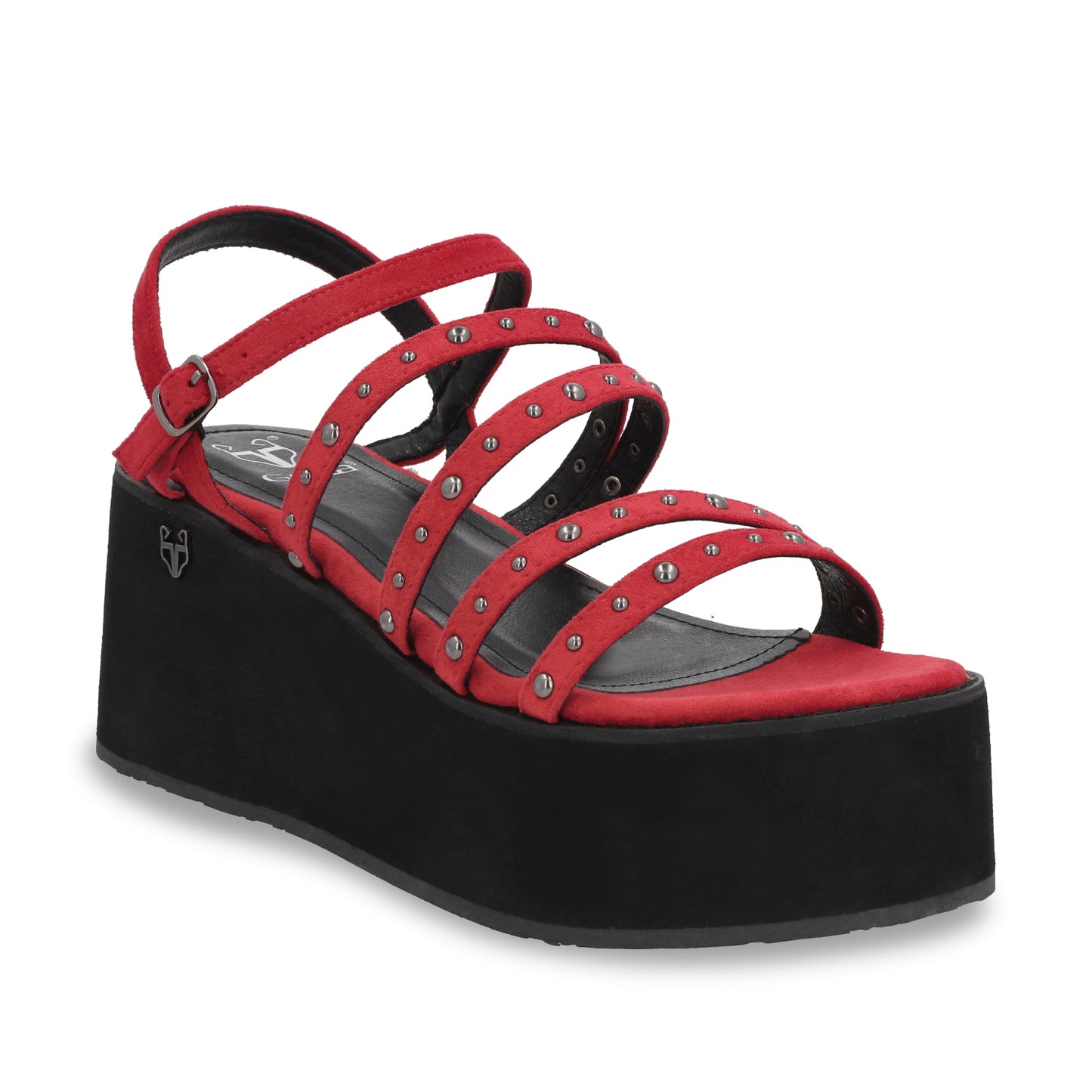 Sandalia Plataforma Roja Mujer 15629