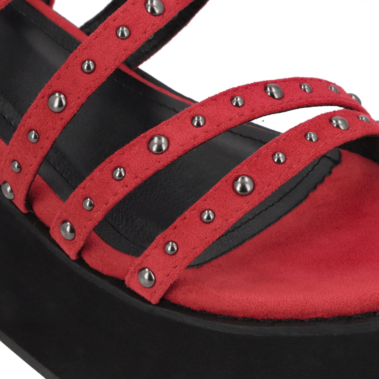 Sandalia Plataforma Roja Mujer 15629