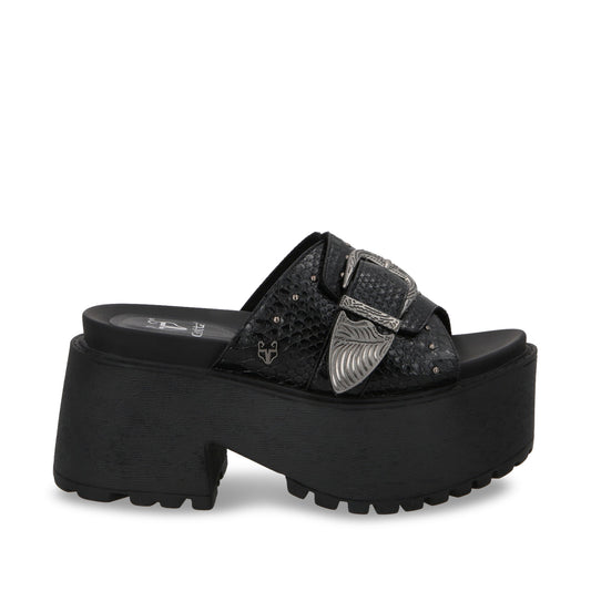Sandalia Plataforma Negro Mujer 1567D