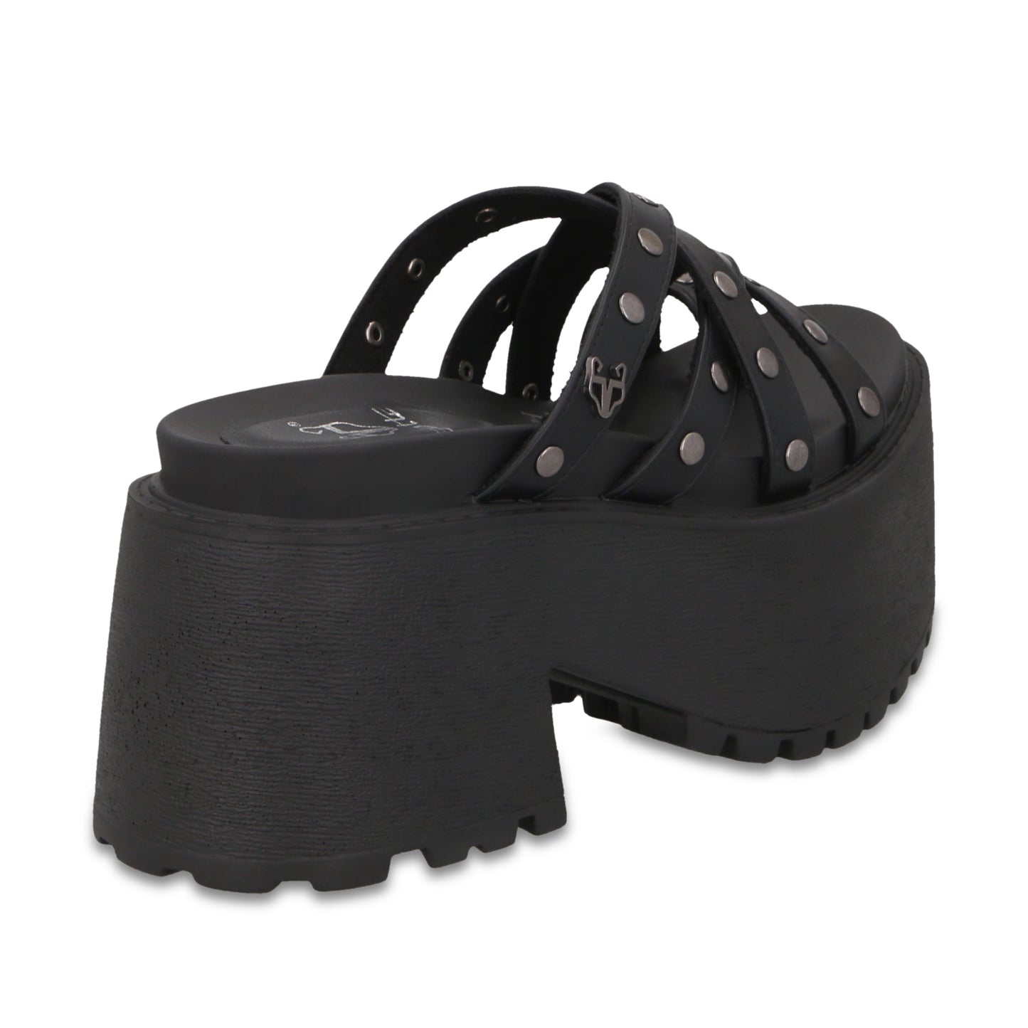Sandalia Plataforma Negra Mujer 1567F