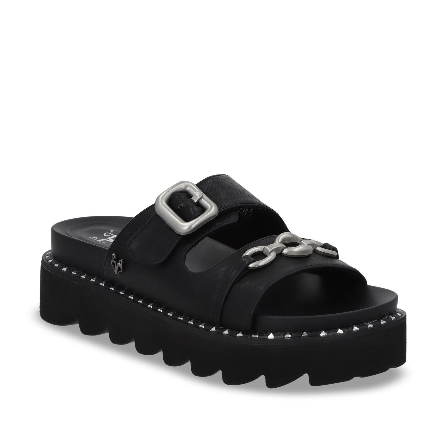 Sandalia Plana Negra Mujer 1573D