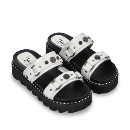 Sandalia Plano Blanco Mujer 1573B