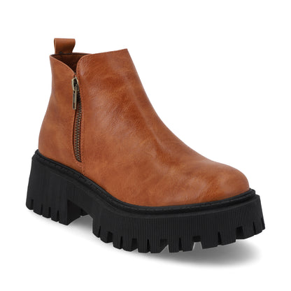 Botín Tacón Camel Mujer 23505