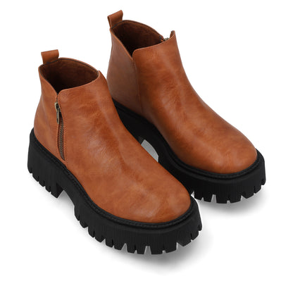 Botín Tacón Camel Mujer 23505