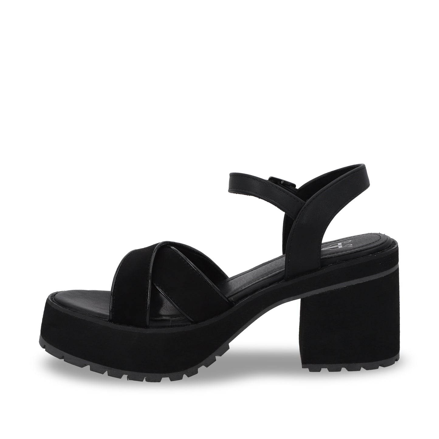 Sandalia Plataforma Negra Mujer 25796