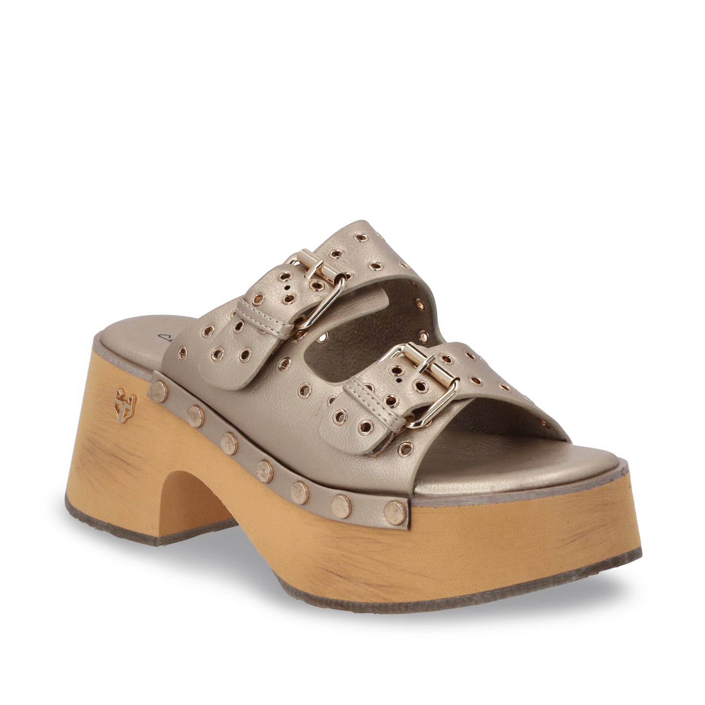 Sandalia Plataforma Oro Mujer 35266