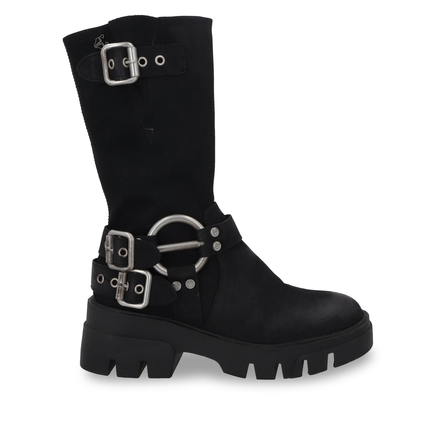 Bota Plataforma Negro Mujer 35985