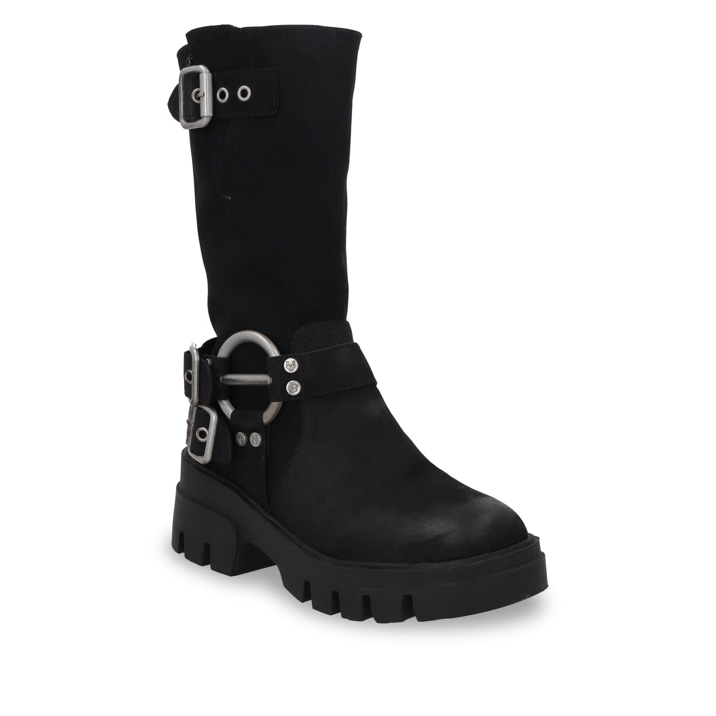 Bota Plataforma Negro Mujer 35985